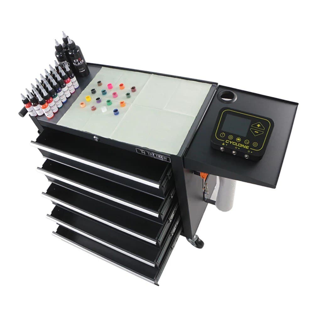 Multifunction Stainless Steel Tattoo Tool Desk and Storage
